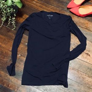 Navy blue Everlane Pima Stretch shirt xxs
